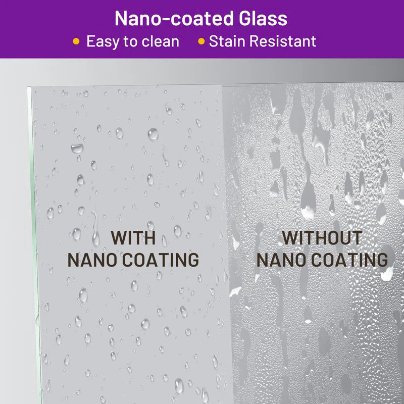Pivot Frameless Glass Shower Door – Modern Clear Glass Bathroom Shower Entry with Reversible Opening, Sleek Handle, and Minimalist Style, Easy to Install and Space-Saving Design