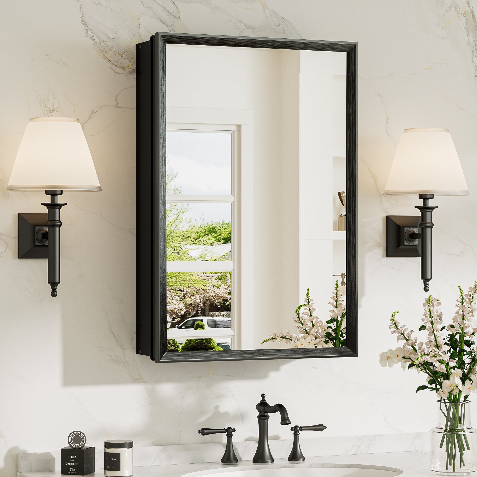 Medicine Cabinet with Mirror – Assembly Required, Lightweight, Aluminu –  TokeShimi, image size:2000x2000