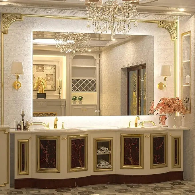 LED Backlit Bathroom Vanity Mirror with Lights – Dimmable, Anti-Fog, CRI90+, IP54 Waterproof, Wall Mounted Vanity Mirror with Touch Control, Horizontal or Vertical Installation