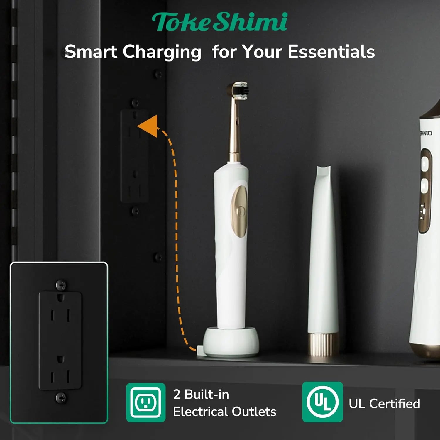 Medicine Cabinet Mirror for Bathroom Vanity with Defogger, Dimmable LED Mirror with 3 Color Lights, Wall Mount Storage Cabinet with Electrical Outlet – Modern Mirrored Vanity Organizer, Stylish Restroom Decor