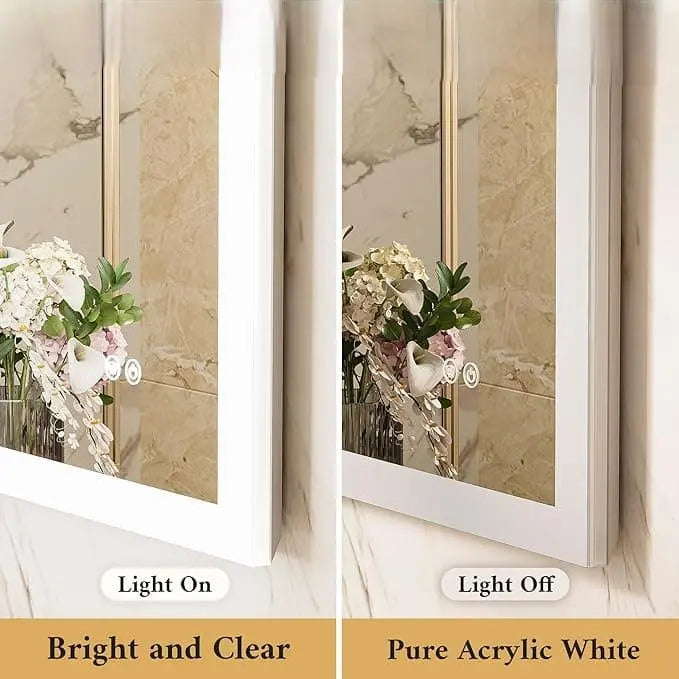 Frontlit Bathroom Vanity Mirror with Lights – Anti-Fog, Frontlit, Stepless Dimmable with 3 Color Modes (White/Warm/Natural), Wall-Mounted Design – Horizontal or Vertical Installation