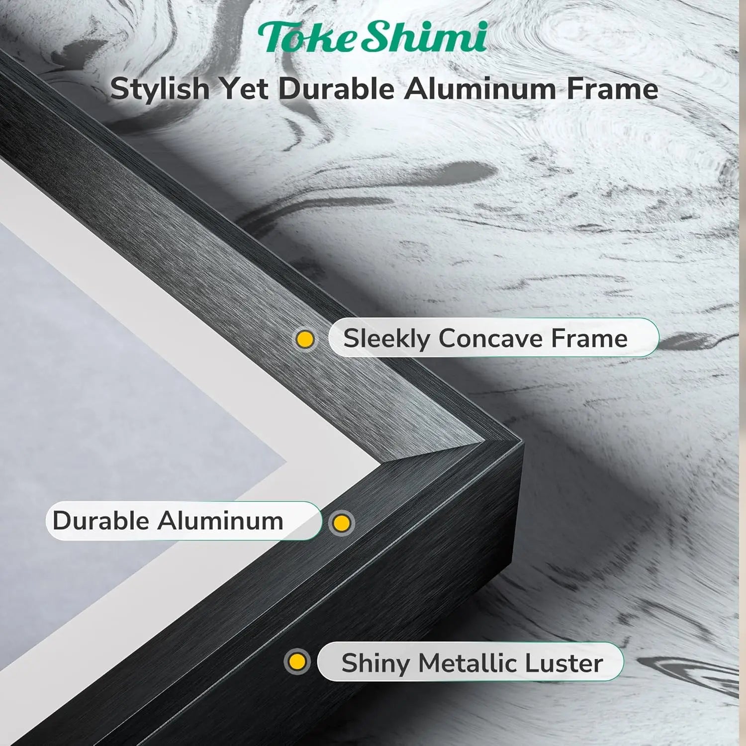 LED Bathroom Vanity Mirror with Frame – Backlit and Front Lighted, Aluminum Rectangle with Beveled Edge, Tricolor Stepless Dimmable, Anti-Fog, Memory Function, Modern Wall Decor