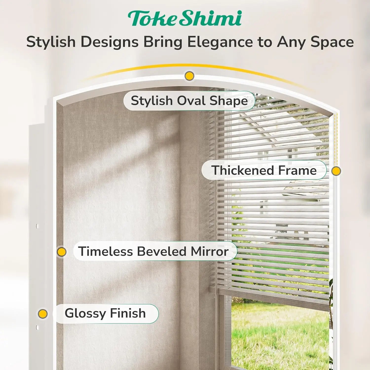 Bathroom Vanity Medicine Cabinet with Beveled Mirror – White Arched Design, Recessed or Wall Mount, Modern Metal Frame Storage Cabinet with Mirrored Door for Stylish and Functional Vanity Use