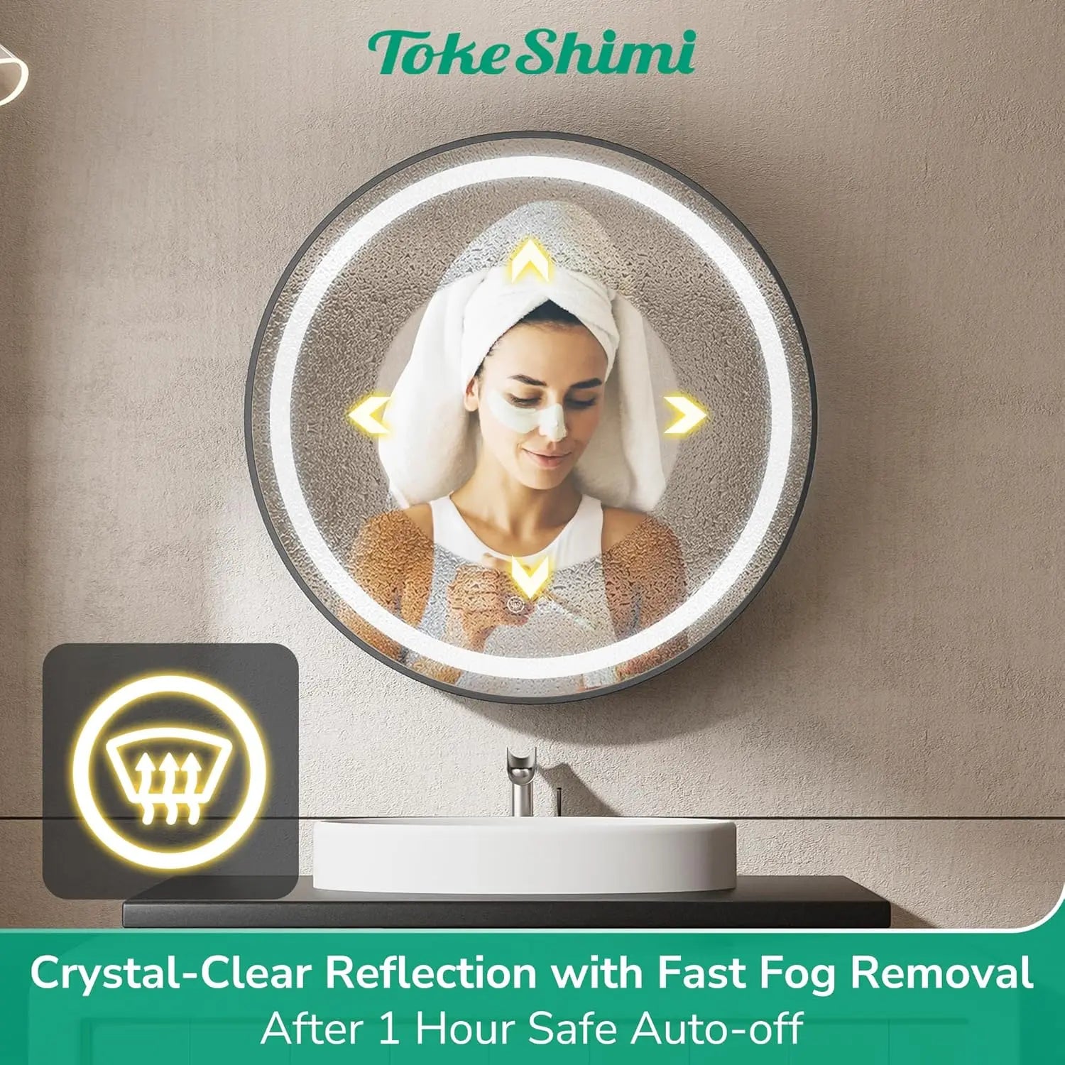 Medicine Cabinet Mirror for Bathroom Vanity with Defogger, Dimmable LED Mirror with 3 Color Lights, Wall Mount Storage Cabinet with Electrical Outlet – Modern Mirrored Vanity Organizer, Stylish Restroom Decor