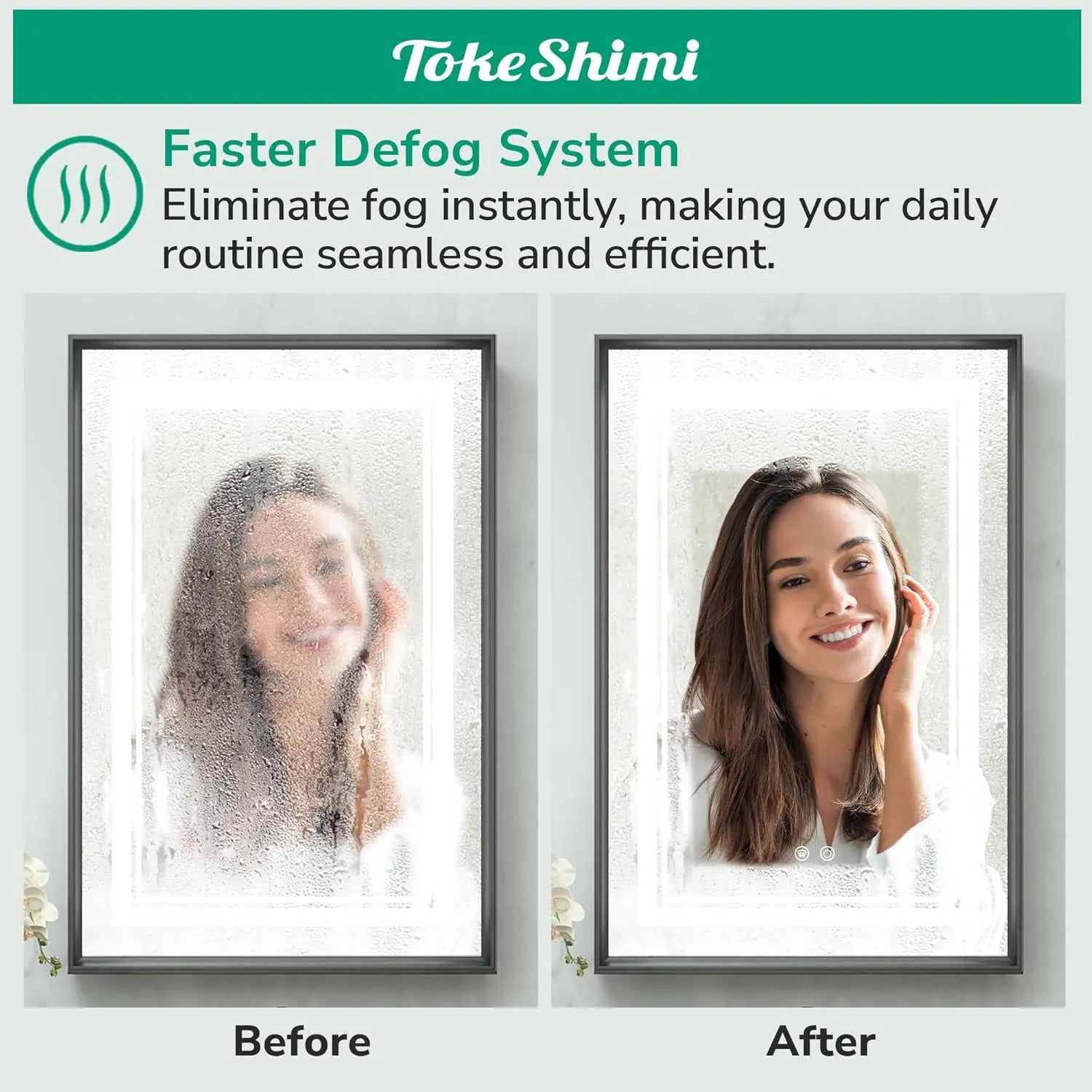 Recessed Medicine Cabinet Mirror with Lights Tempered, 3-Color Stepless Dimmable Led Mirrored Medicine Cabinet Defog and Electrical Outlets, Modern Mirror with Storage