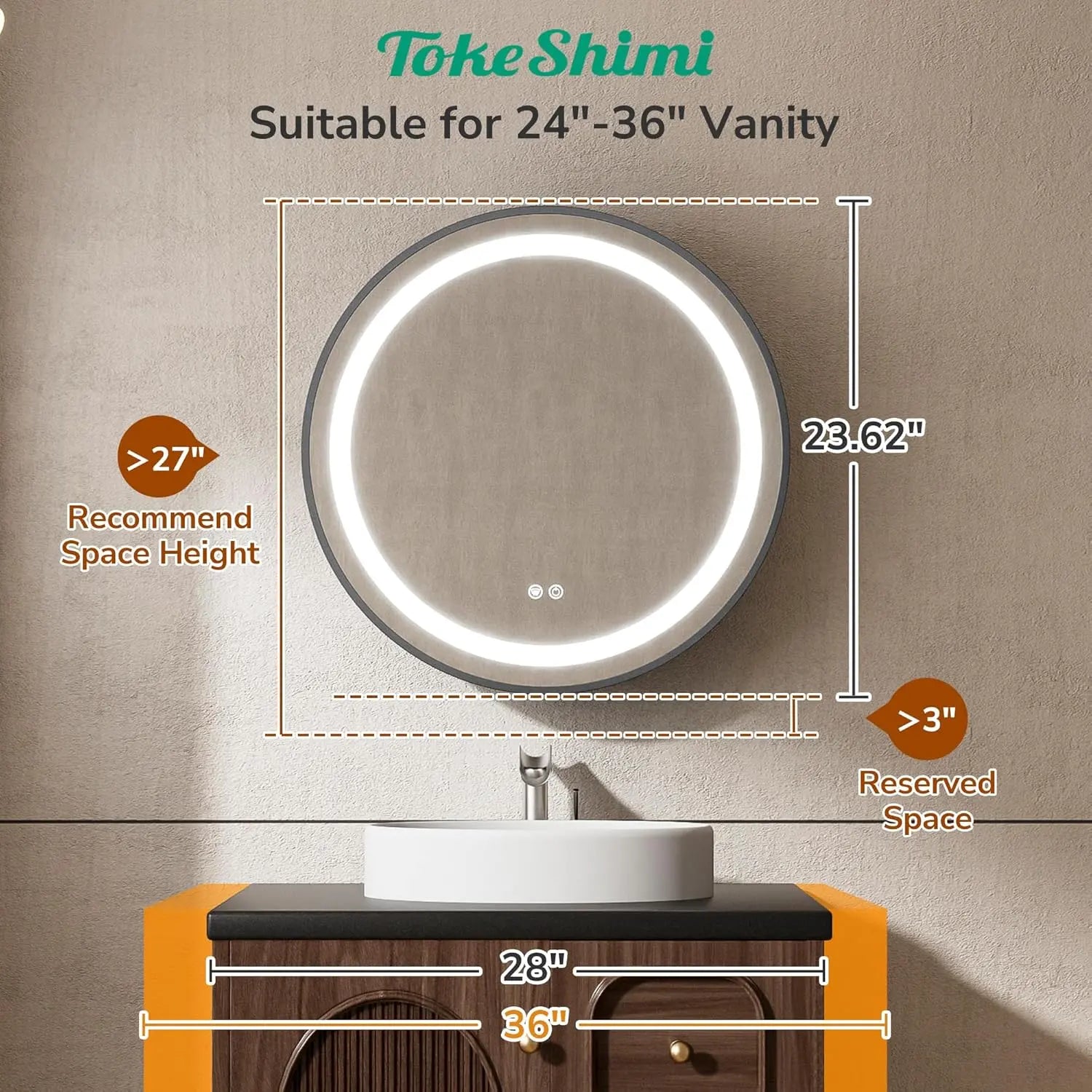 Medicine Cabinet Mirror for Bathroom Vanity with Defogger, Dimmable LED Mirror with 3 Color Lights, Wall Mount Storage Cabinet with Electrical Outlet – Modern Mirrored Vanity Organizer, Stylish Restroom Decor