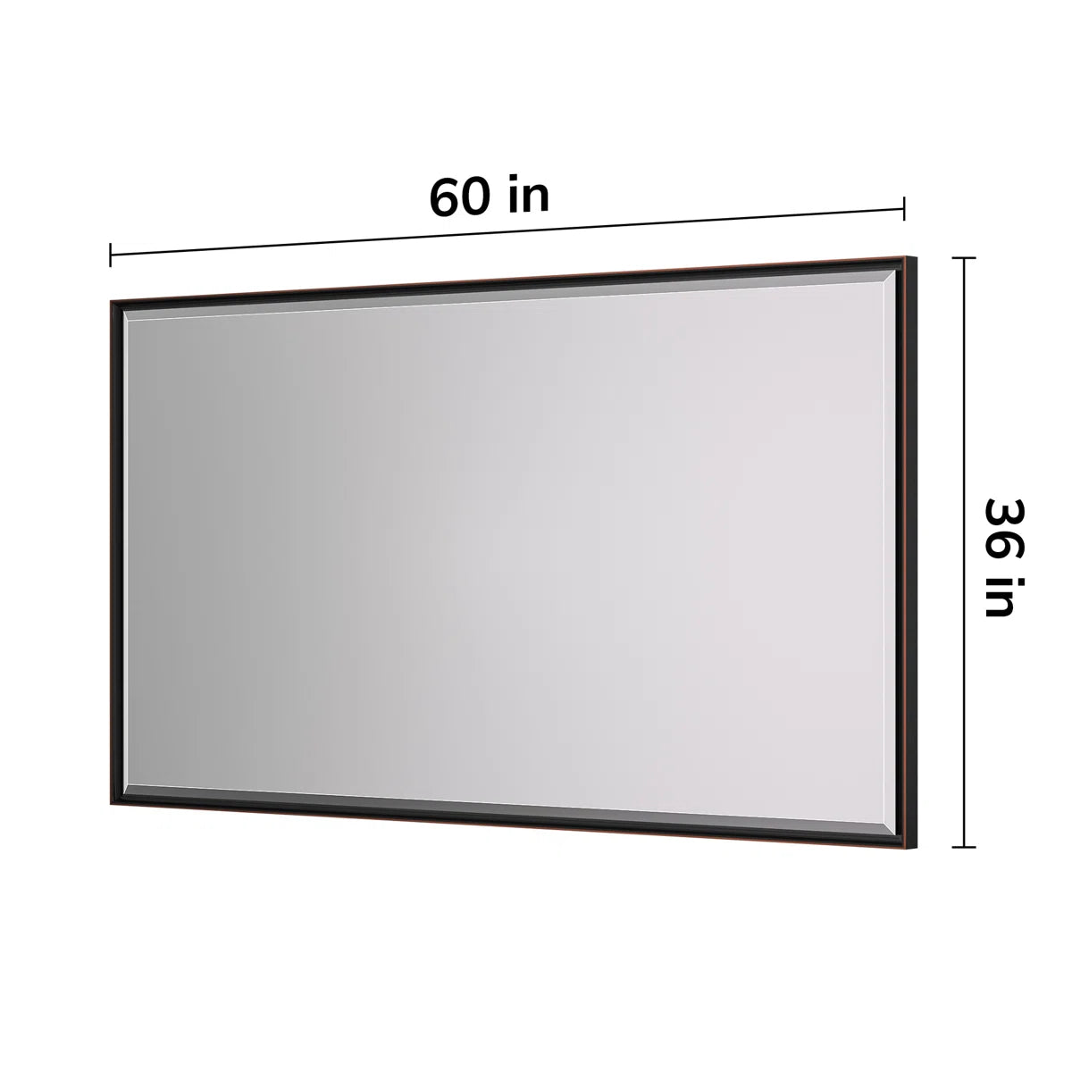 Rectangular Framed Bathroom Vanity Mirror – Beveled Edge Wall Mirror, Elegant and Durable Design for Bathroom, Entryway, or Bedroom Wall Decor