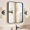 Bathroom Vanity Mirror – HD Tempered Glass Wall Mirror with Aluminum Frame, Horizontal or Vertical Mount, Modern Over Sink Mirror for Bathroom, Entryway, or Bedroom
