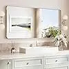 Bathroom Vanity Mirror – HD Tempered Glass Wall Mirror with Aluminum Frame, Horizontal or Vertical Mount, Modern Over Sink Mirror for Bathroom, Entryway, or Bedroom