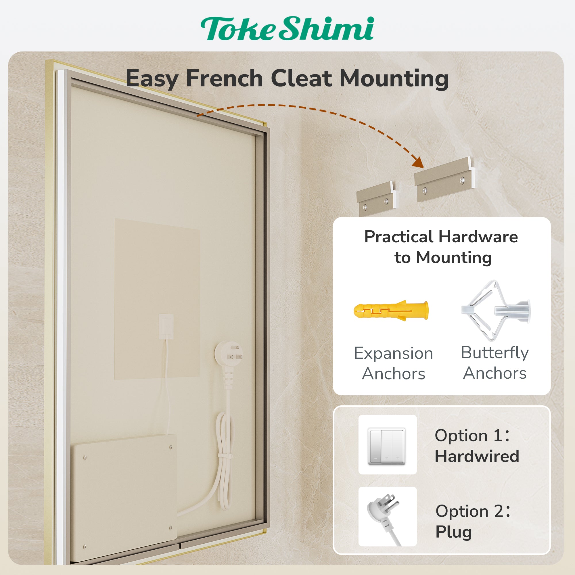 Gold Framed Backlit Mirror