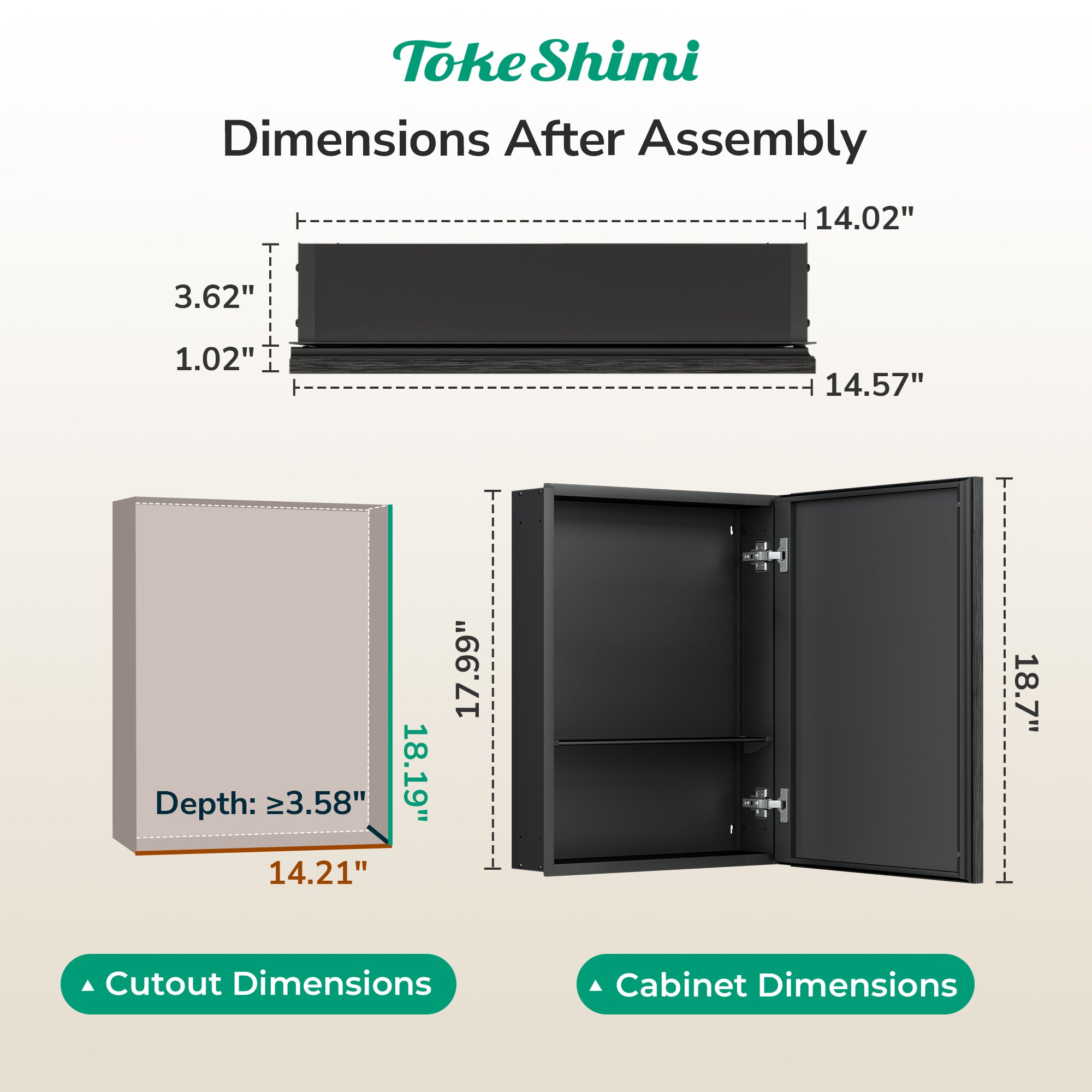 Medicine Cabinet with Mirror – Assembly Required, Lightweight, Aluminum Alloy Framed,Beveled Frame, Stepless Adjustable Shelves, Tempered Glass, Modern Design for Vanity, Organized and Space-Saving Solution