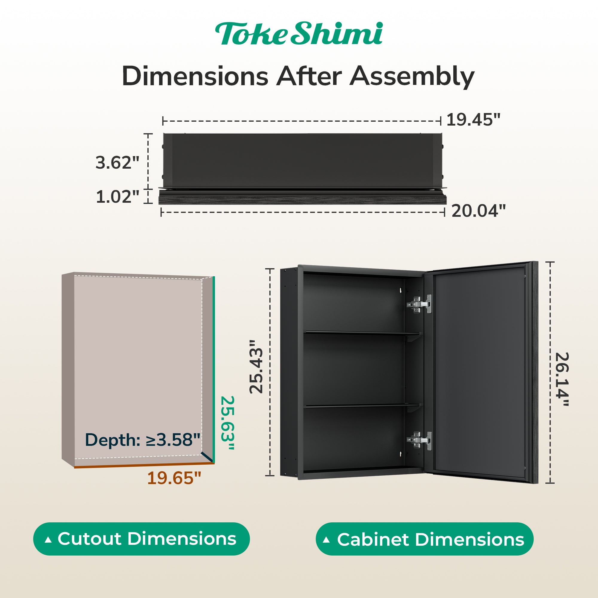 Medicine Cabinet with Mirror – Assembly Required, Lightweight, Aluminum Alloy Framed,Beveled Frame, Stepless Adjustable Shelves, Tempered Glass, Modern Design for Vanity, Organized and Space-Saving Solution