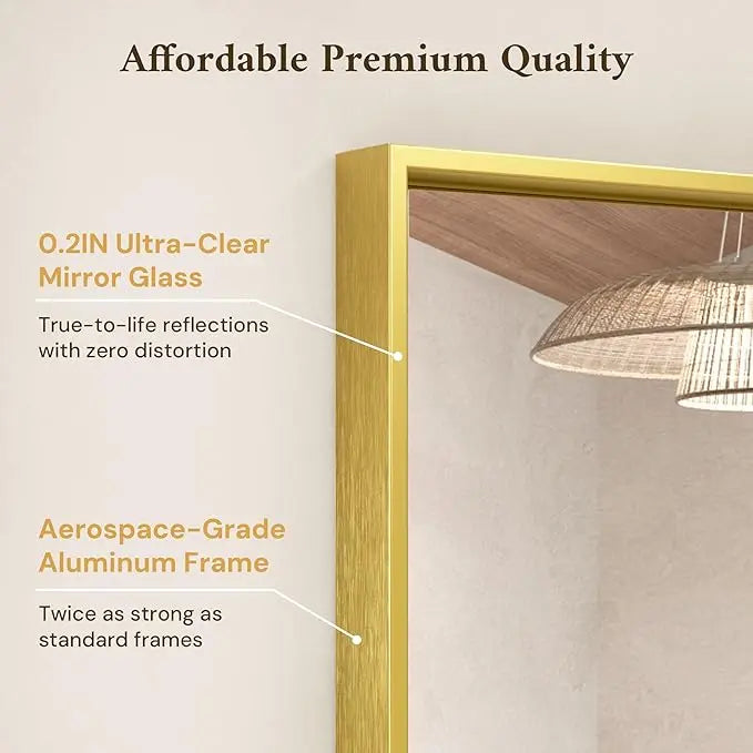 Framed Bathroom Vanity Mirror for Over Sink – Rectangular Metal Frame Vanity Mirror for Wall, Modern Farmhouse Style, Mount Horizontally or Vertically for Bathroom Decor