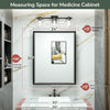 TokeShimi Recessed Medicine Cabinet with Mirror Wall Mounted/Recessed(24x30 , Black)