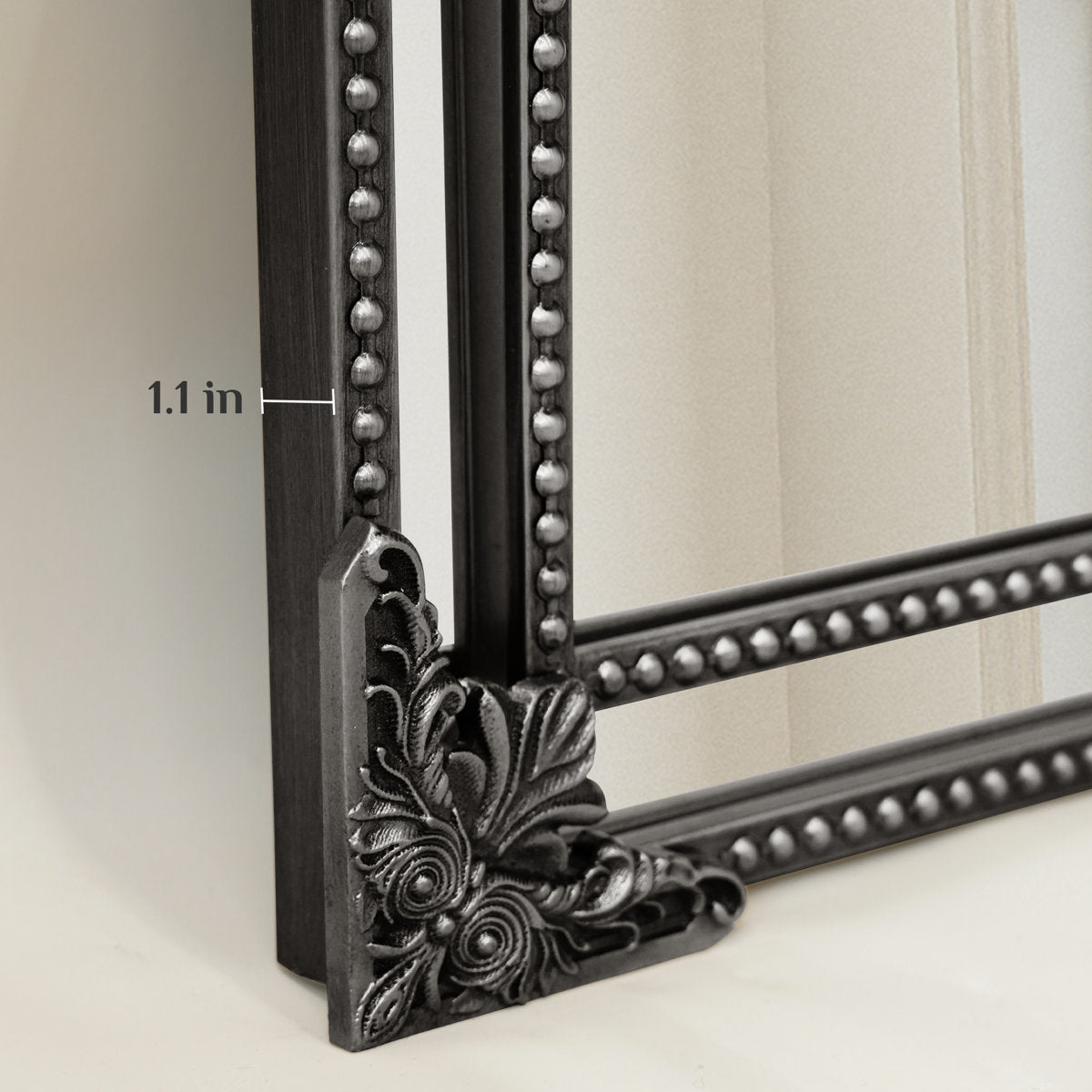 Brunilda Rustic Farmhouse Solid Wood Frame Accent Mirror Decorative Mirror
