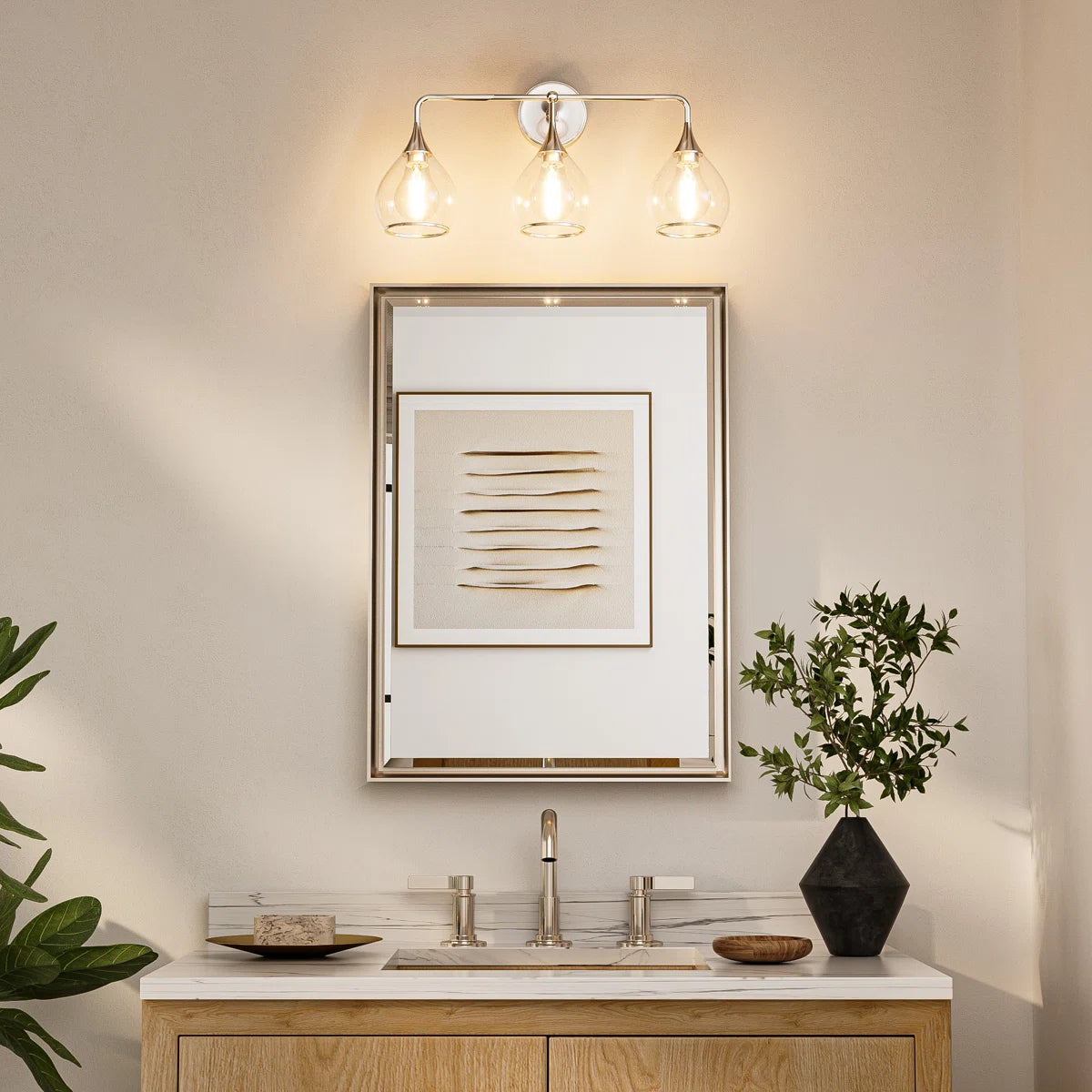 Dimmable Elegant Vanity Light Mirror Headlights, Metal Frame