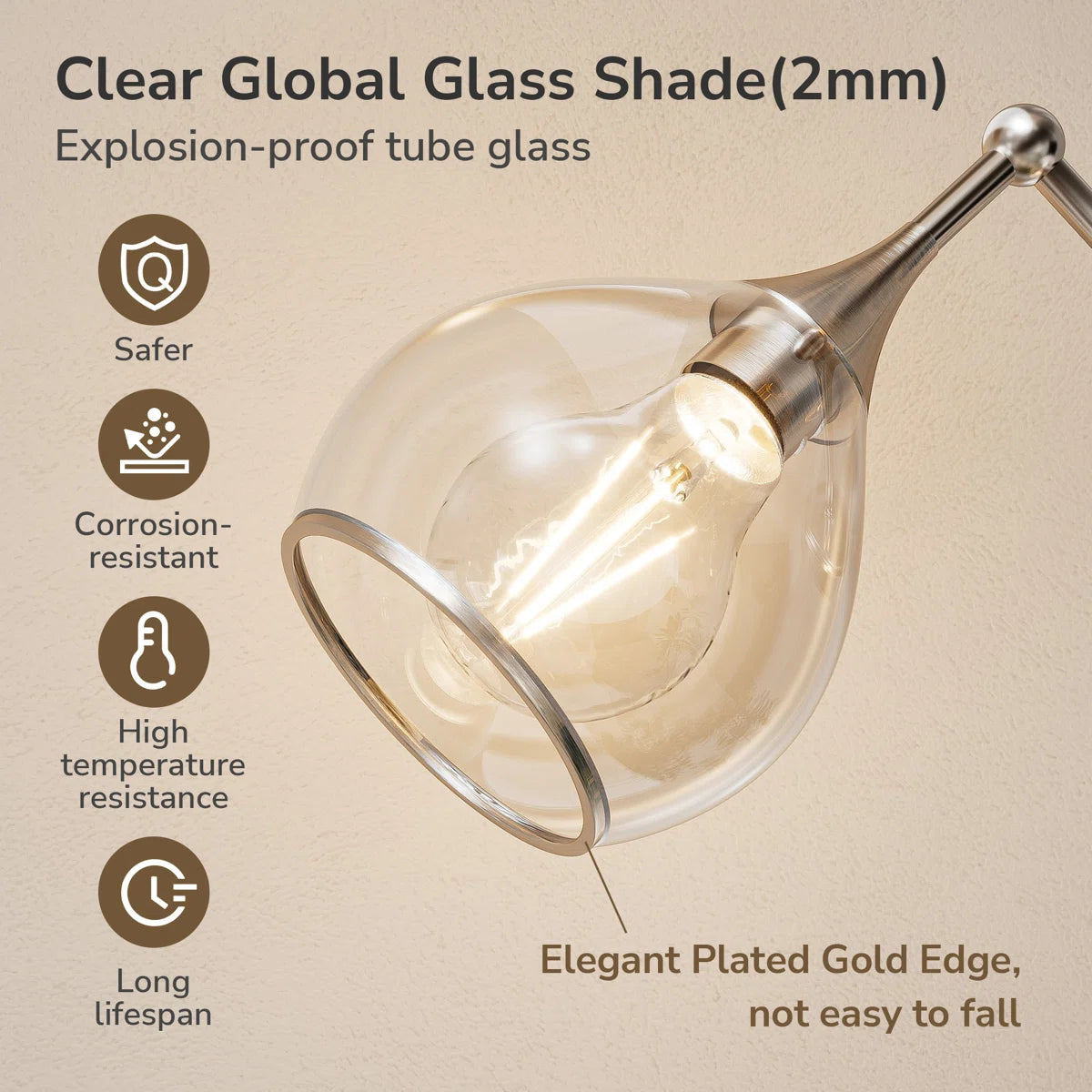 Dimmable Elegant Vanity Light Mirror Headlights, Metal Frame