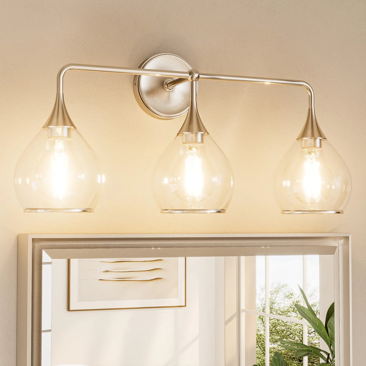 Dimmable Elegant Vanity Light Mirror Headlights, Metal Frame