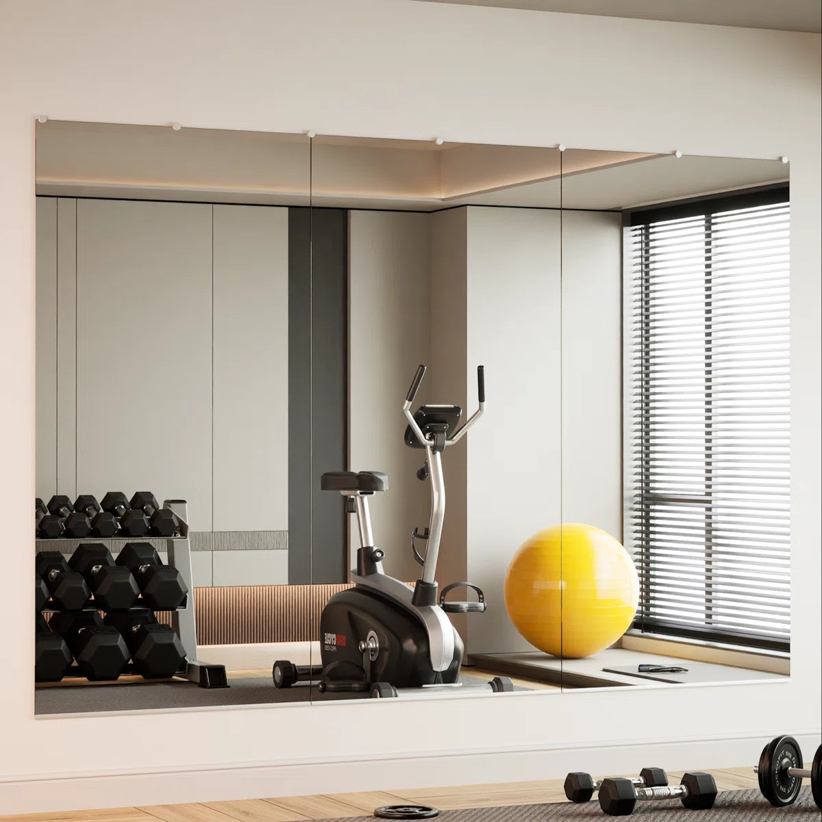 Rectangular Gym Mirror Frameless Wall Mirror