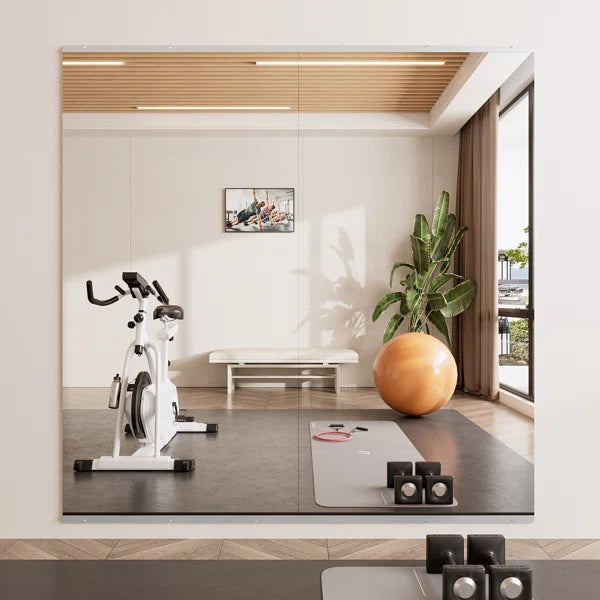 Rectangular Frameless Wall Mirror Gym Mirror Set