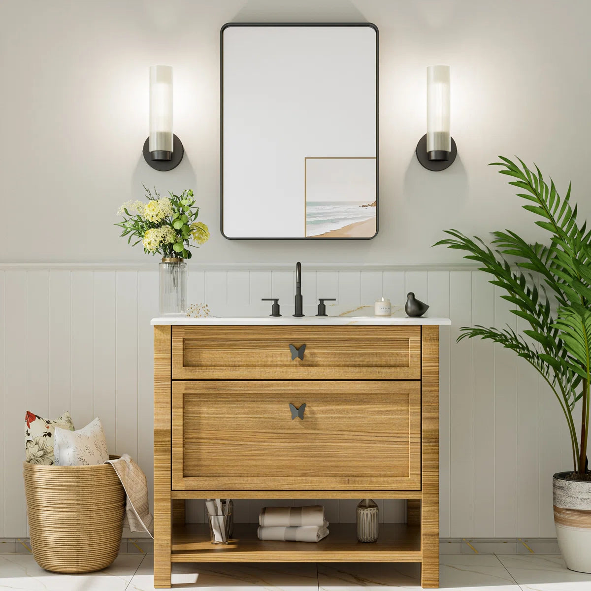 Wall Armed Sconce Bathroom Vanity Light (Set of 2)