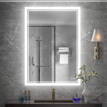  TokeShimi 40 x 24 Inch LED Bathroom Mirror with Lights Backlit Vanity Mirror Anti-Fog Wall Mounted Lighted Bathroom Mirror Dimmable Makeup Mirror with Memory Function(Horizontal&amp;Vertical)