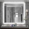 TokeShimi 40 x 24 Inch LED Bathroom Mirror with Lights Backlit Vanity Mirror Anti-Fog Wall Mounted Lighted Bathroom Mirror Dimmable Makeup Mirror with Memory Function(Horizontal&amp;Vertical)