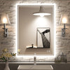 TokeShimi 40 x 24 Inch LED Bathroom Mirror with Lights Backlit Vanity Mirror Anti-Fog Wall Mounted Lighted Bathroom Mirror Dimmable Makeup Mirror with Memory Function(Horizontal&amp;Vertical)