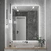 TokeShimi LED Mirror for Bathroom 6000K Stepless Dimmble, Backlit Mirror Bathroom for Vanity CRI 90+,Anti-Fog Bath Mirror with Lights&Memory Function