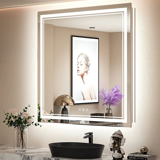 TokeShimi LED Backlit Bathroom Vanity Mirror, Anti-Fog Wall Mounted  Dimmable Makeup Mirror - On Sale - Bed Bath & Beyond - 35479275